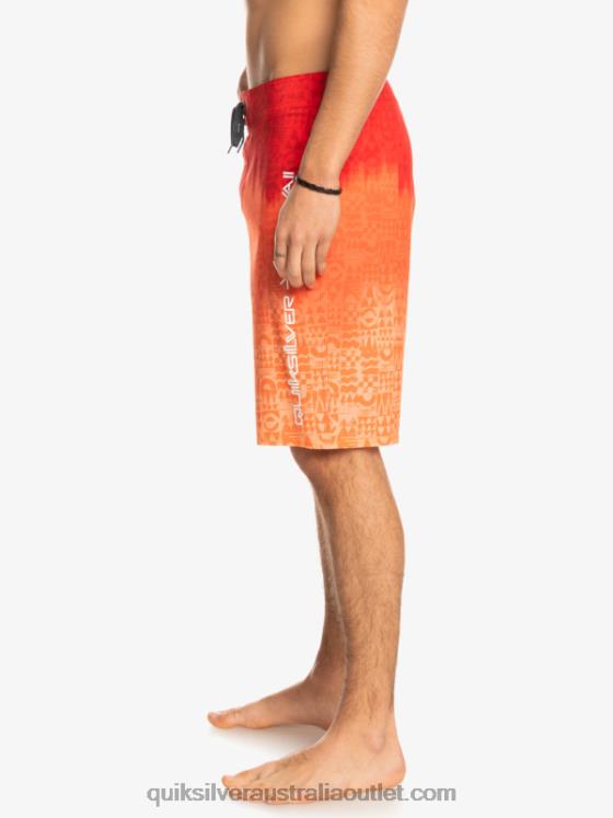 Quiksilver Men SurfSilk Hawaii Homegrown Faded 20 Boardshorts H2N4B1610 high risk red