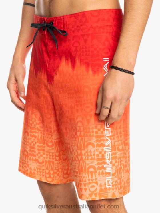Quiksilver Men SurfSilk Hawaii Homegrown Faded 20 Boardshorts H2N4B1610 high risk red