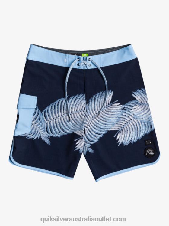 Quiksilver Men SurfSilk Hawaii Scallop 19 Boardshorts H2N4B1880 navy blazer