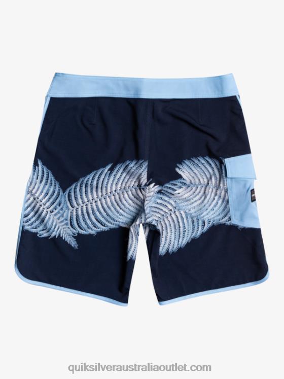 Quiksilver Men SurfSilk Hawaii Scallop 19 Boardshorts H2N4B1880 navy blazer