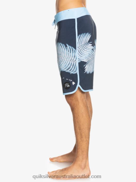 Quiksilver Men SurfSilk Hawaii Scallop 19 Boardshorts H2N4B1880 navy blazer