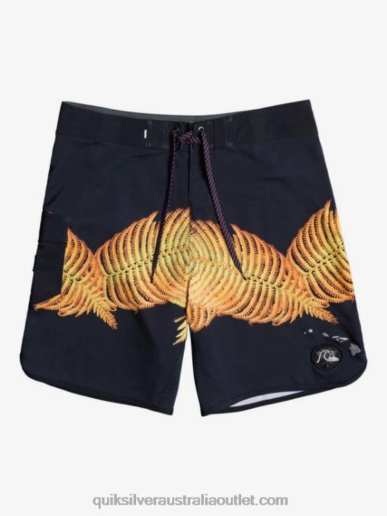 Quiksilver Men SurfSilk Hawaii Scallop 19 Boardshorts H2N4B1881 black