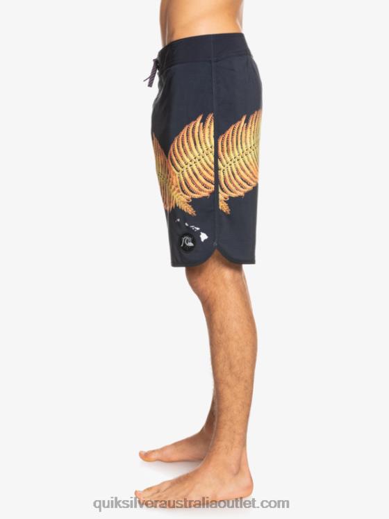 Quiksilver Men SurfSilk Hawaii Scallop 19 Boardshorts H2N4B1881 black