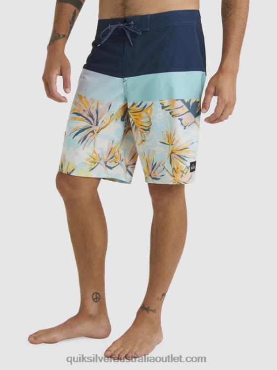 Quiksilver Men SurfSilk Panel 20 Boardshorts H2N4B1450 insignia blue