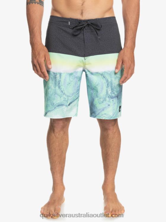 Quiksilver Men SurfSilk Panel 20 Boardshorts H2N4B1451 green ash