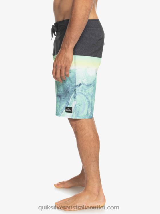 Quiksilver Men SurfSilk Panel 20 Boardshorts H2N4B1451 green ash