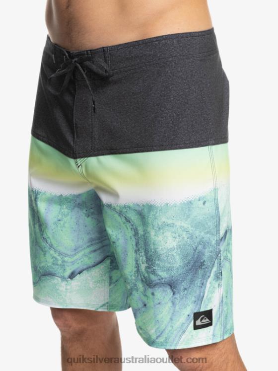 Quiksilver Men SurfSilk Panel 20 Boardshorts H2N4B1451 green ash