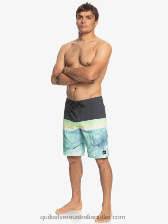 Quiksilver Men SurfSilk Panel 20 Boardshorts H2N4B1451 green ash