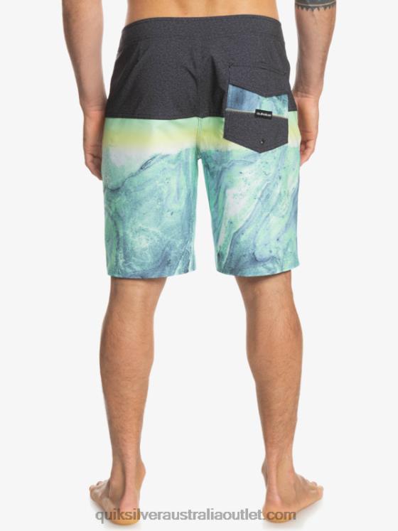 Quiksilver Men SurfSilk Panel 20 Boardshorts H2N4B1451 green ash
