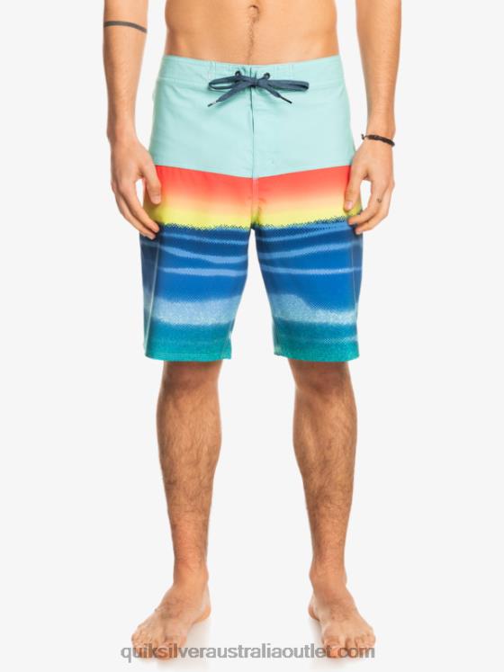 Quiksilver Men SurfSilk Panel 20 Boardshorts H2N4B1455 pool green