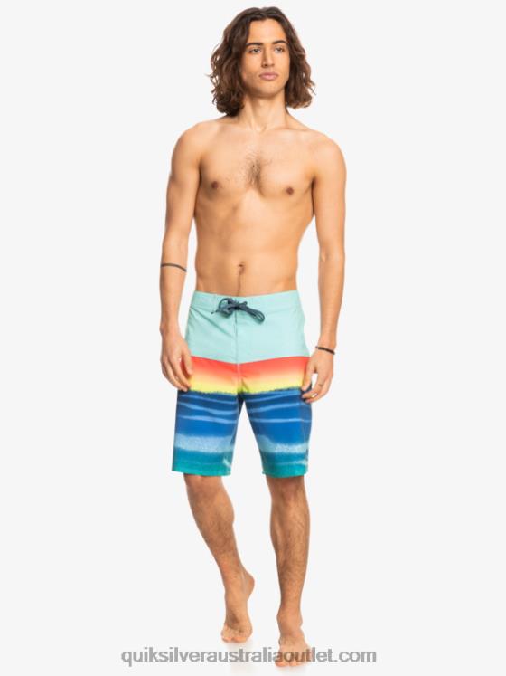 Quiksilver Men SurfSilk Panel 20 Boardshorts H2N4B1455 pool green