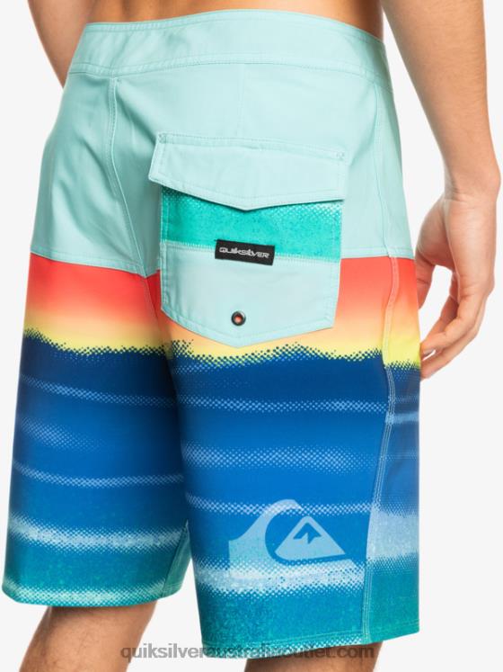 Quiksilver Men SurfSilk Panel 20 Boardshorts H2N4B1455 pool green