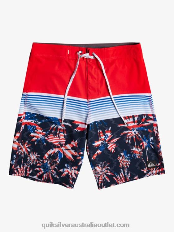 Quiksilver Men SurfSilk Panel 20 Boardshorts H2N4B1459 high risk red