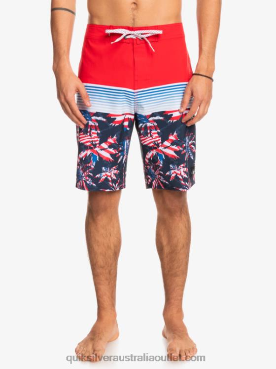 Quiksilver Men SurfSilk Panel 20 Boardshorts H2N4B1459 high risk red