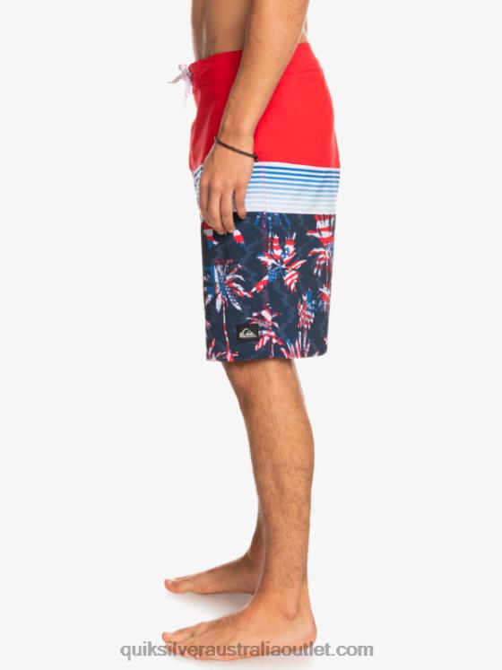 Quiksilver Men SurfSilk Panel 20 Boardshorts H2N4B1459 high risk red