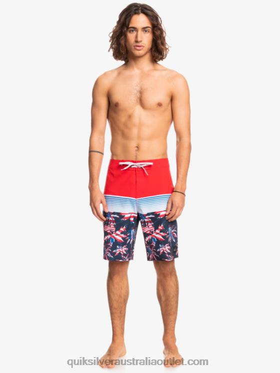 Quiksilver Men SurfSilk Panel 20 Boardshorts H2N4B1459 high risk red