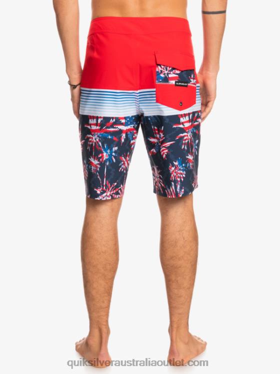 Quiksilver Men SurfSilk Panel 20 Boardshorts H2N4B1459 high risk red