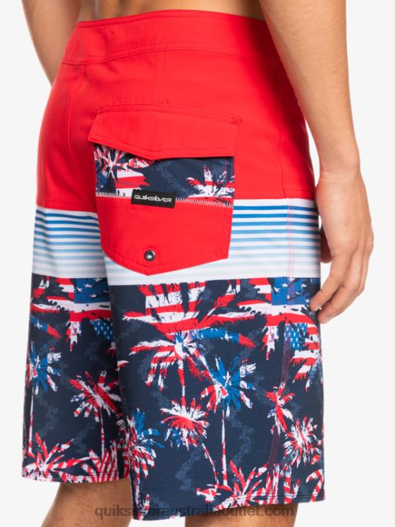 Quiksilver Men SurfSilk Panel 20 Boardshorts H2N4B1459 high risk red