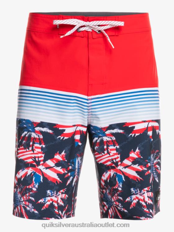 Quiksilver Men SurfSilk Panel 20 Boardshorts H2N4B1459 high risk red