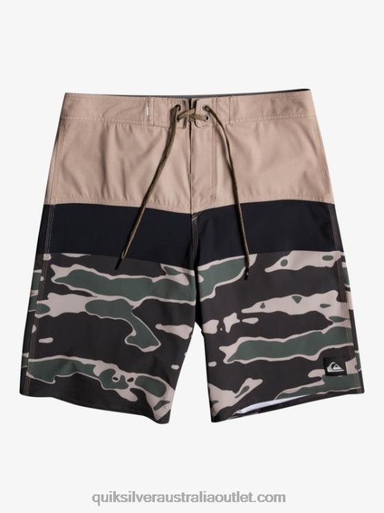 Quiksilver Men SurfSilk Panel 20 Boardshorts H2N4B1460 fallen rock