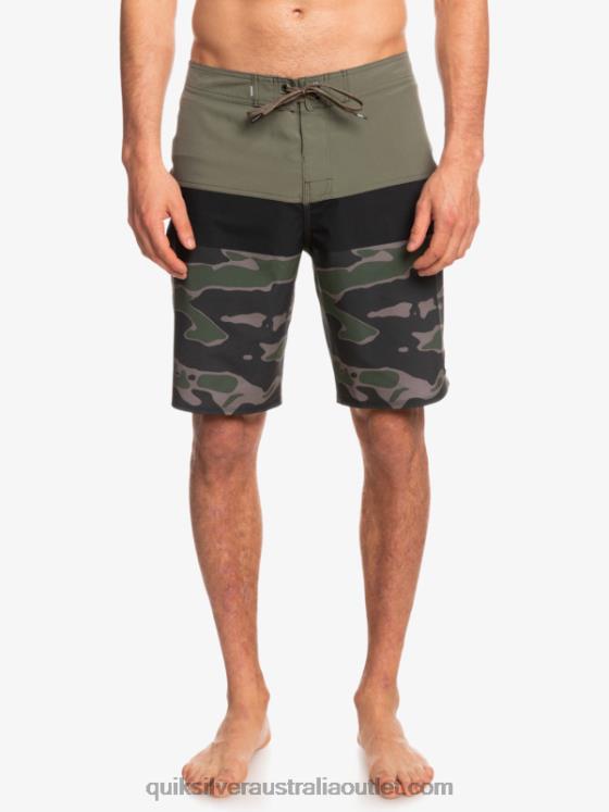 Quiksilver Men SurfSilk Panel 20 Boardshorts H2N4B1460 fallen rock