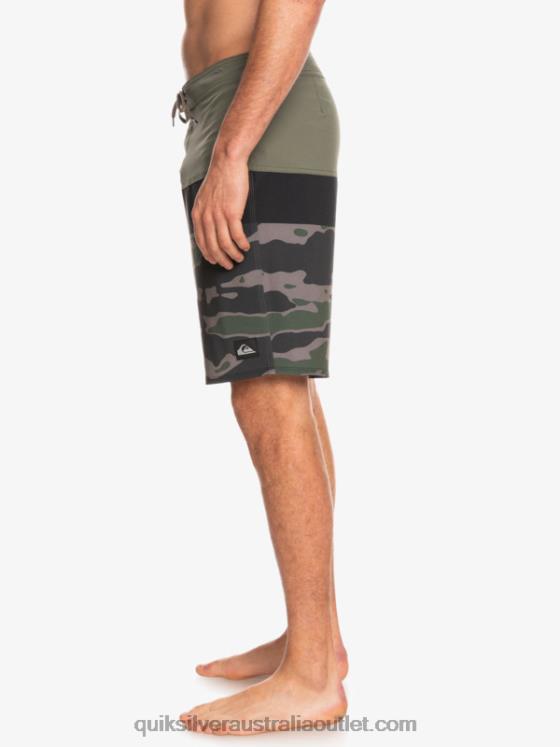 Quiksilver Men SurfSilk Panel 20 Boardshorts H2N4B1460 fallen rock