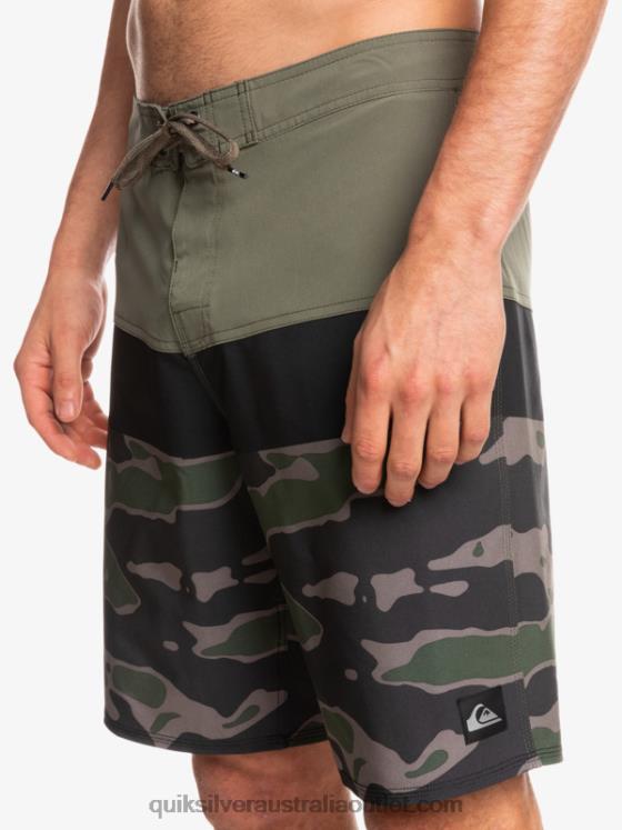 Quiksilver Men SurfSilk Panel 20 Boardshorts H2N4B1460 fallen rock