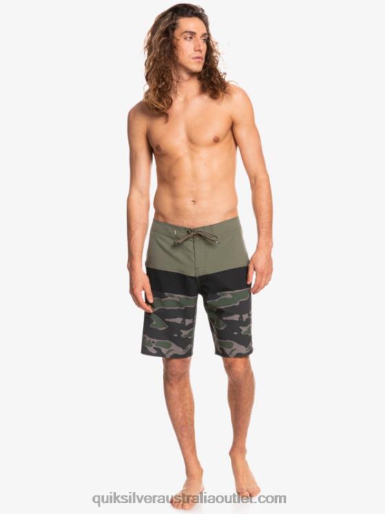 Quiksilver Men SurfSilk Panel 20 Boardshorts H2N4B1460 fallen rock