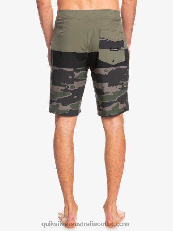 Quiksilver Men SurfSilk Panel 20 Boardshorts H2N4B1460 fallen rock