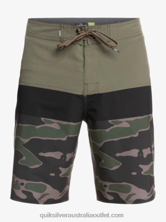 Quiksilver Men SurfSilk Panel 20 Boardshorts H2N4B1460 fallen rock