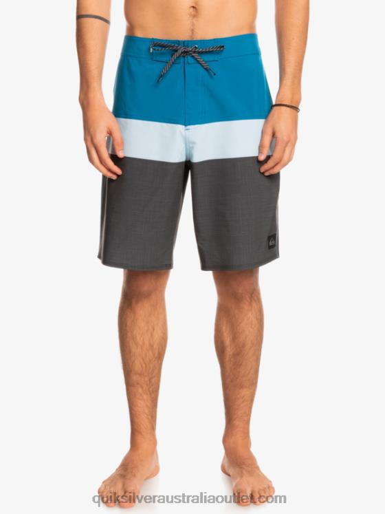 Quiksilver Men SurfSilk Panel 20 Boardshorts H2N4B1462 blue grey