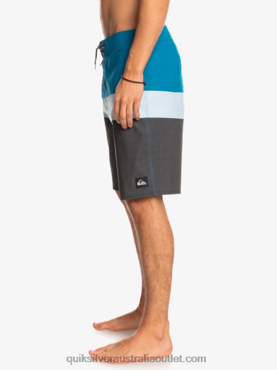 Quiksilver Men SurfSilk Panel 20 Boardshorts H2N4B1462 blue grey