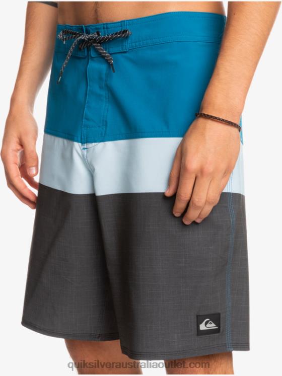 Quiksilver Men SurfSilk Panel 20 Boardshorts H2N4B1462 blue grey