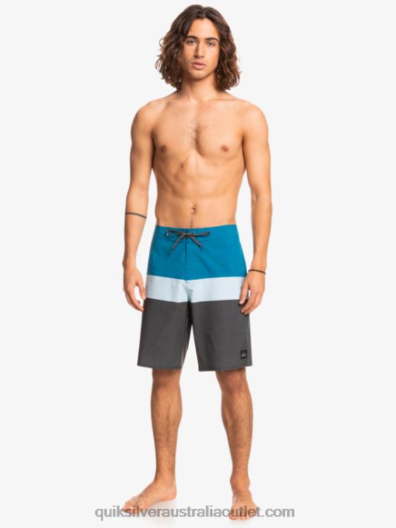 Quiksilver Men SurfSilk Panel 20 Boardshorts H2N4B1462 blue grey