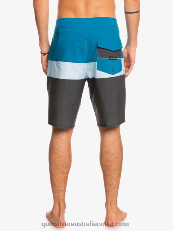 Quiksilver Men SurfSilk Panel 20 Boardshorts H2N4B1462 blue grey