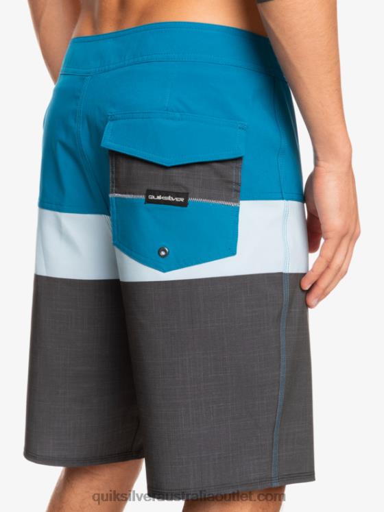 Quiksilver Men SurfSilk Panel 20 Boardshorts H2N4B1462 blue grey