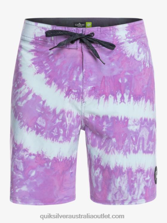 Quiksilver Men SurfSilk Piped 18 Boardshorts H2N4B1750 dusty orchid