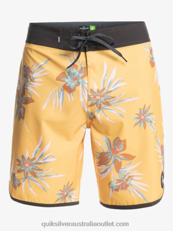 Quiksilver Men SurfSilk Scallop 19 Boardshorts H2N4B1491 ochre