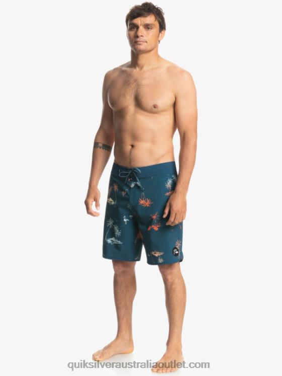 Quiksilver Men SurfSilk Scallop 19 Boardshorts H2N4B1492 majolica blue