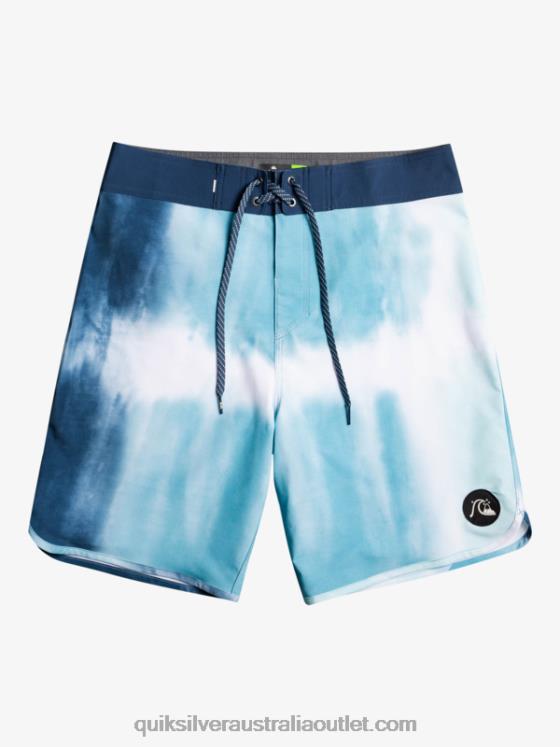 Quiksilver Men SurfSilk Scallop 19 Boardshorts H2N4B1494 delph blue