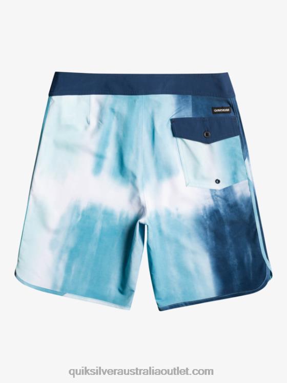 Quiksilver Men SurfSilk Scallop 19 Boardshorts H2N4B1494 delph blue