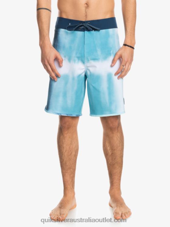 Quiksilver Men SurfSilk Scallop 19 Boardshorts H2N4B1494 delph blue