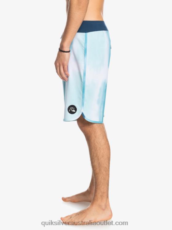 Quiksilver Men SurfSilk Scallop 19 Boardshorts H2N4B1494 delph blue