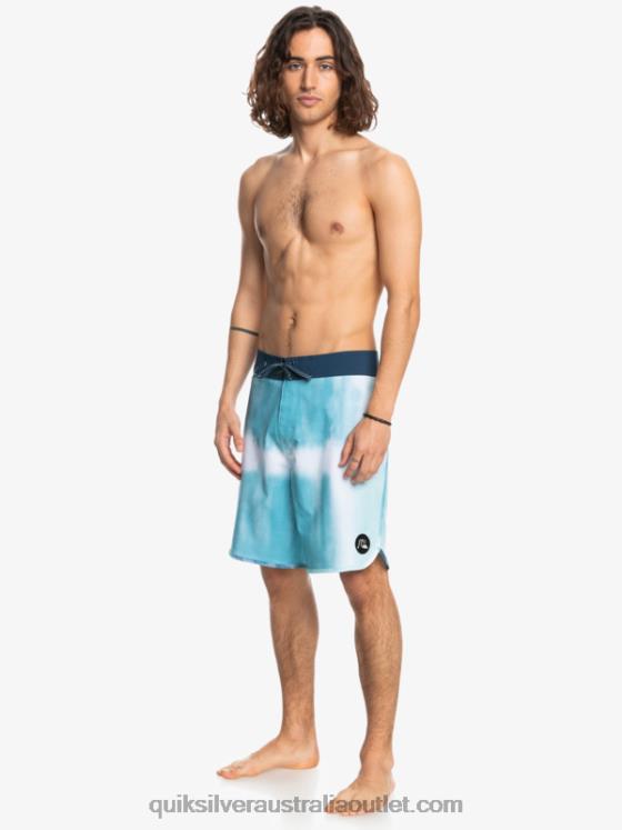 Quiksilver Men SurfSilk Scallop 19 Boardshorts H2N4B1494 delph blue
