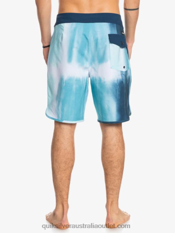 Quiksilver Men SurfSilk Scallop 19 Boardshorts H2N4B1494 delph blue