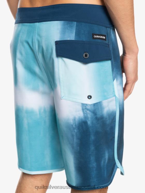 Quiksilver Men SurfSilk Scallop 19 Boardshorts H2N4B1494 delph blue