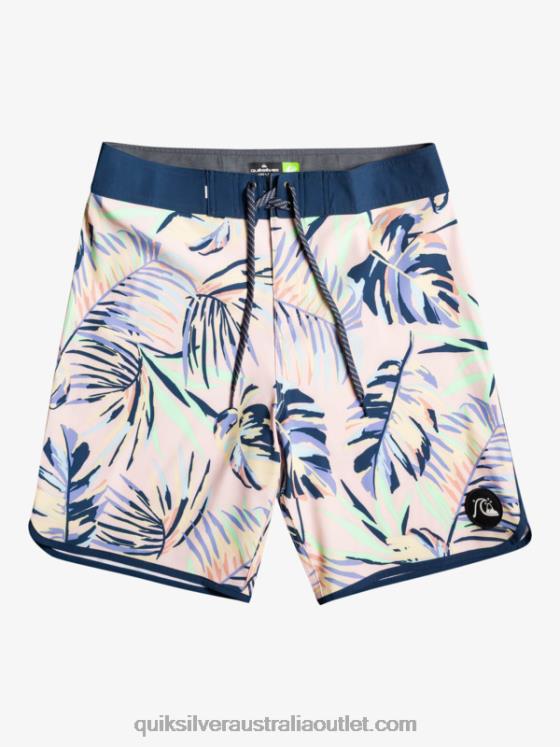 Quiksilver Men SurfSilk Scallop 19 Boardshorts H2N4B1495 peach whip
