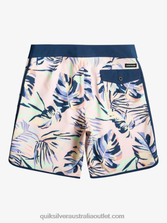 Quiksilver Men SurfSilk Scallop 19 Boardshorts H2N4B1495 peach whip