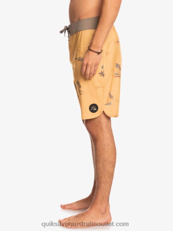 Quiksilver Men SurfSilk Scallop 19 Boardshorts H2N4B1497 ochre