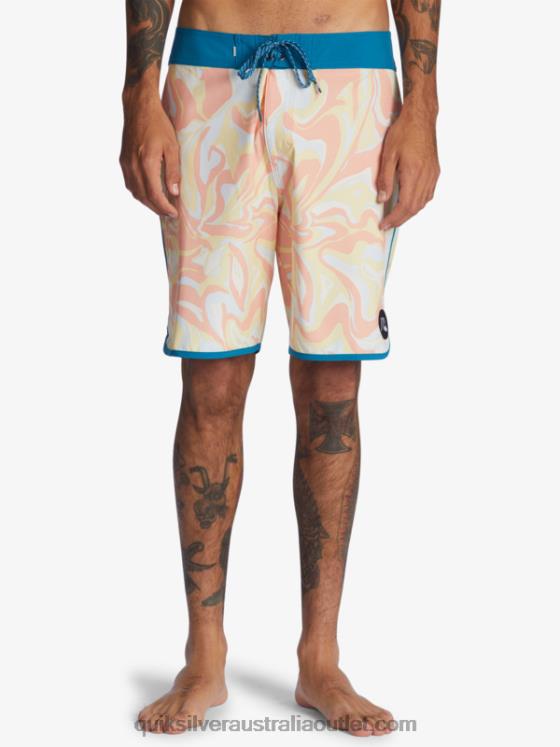 Quiksilver Men SurfSilk Scallop 19 Boardshorts H2N4B1499 peach pink